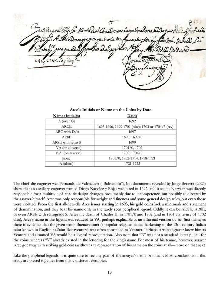 ARCE’S DOUBLOONS: Gold Cob Coinage of Assayer Arce 1692-1714 by Sedwick (2026)